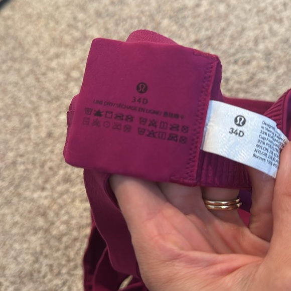 Lululemon Cross-Back Sports Bra - Berry - Picture 4 of 4